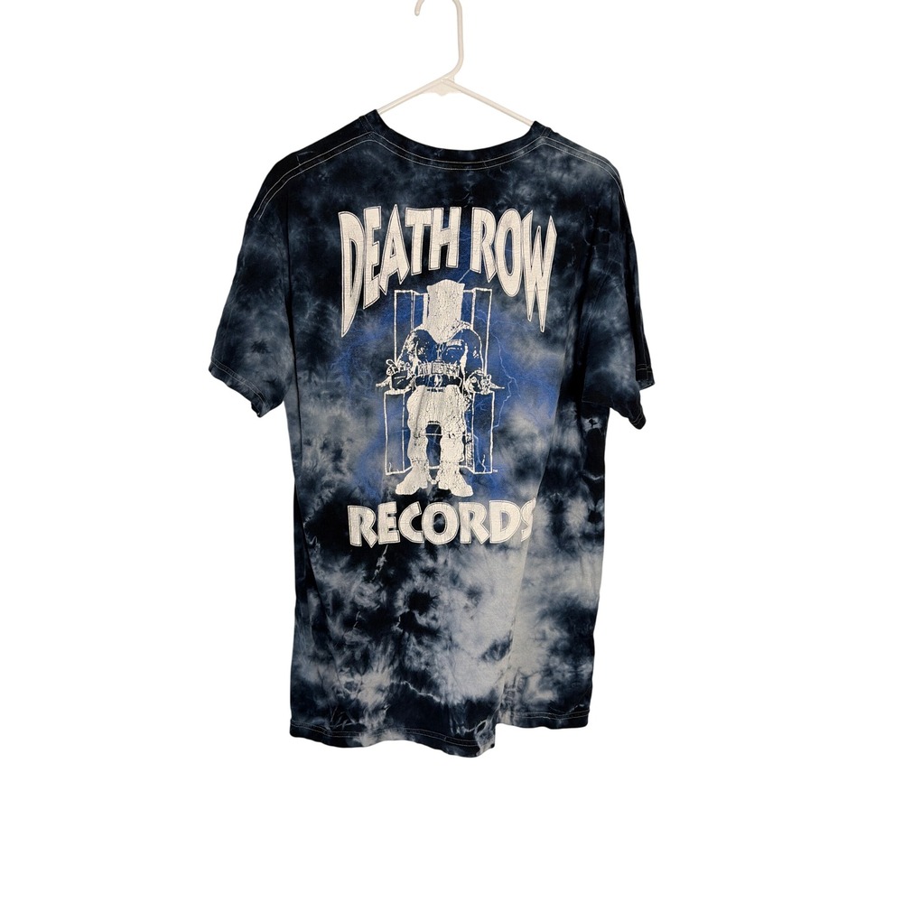 Death Row Records Ripple Junction Tie Dye Graphic T-Shirt Navy Large